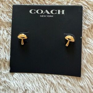 Coach Gold Stud Earrings